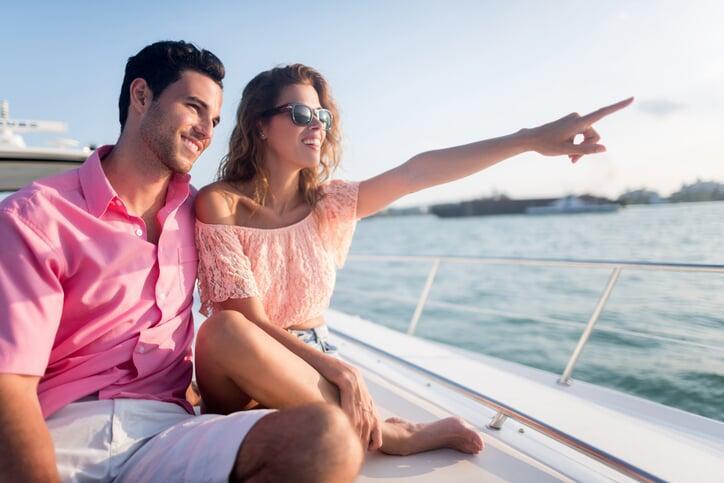 sightseeing on a Miami yacht charter with aura yacht charters