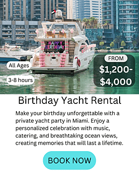 miami birthday yacht rental